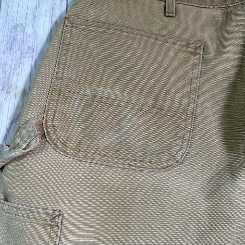 Men’s Vintage Made in the USA Carhartt B11 Carpenter Brown Canvas Cut Off Shorts - Picture 10 of 11